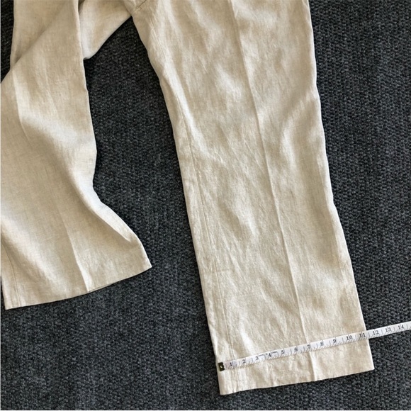 & other stories 100% linen pants size 10 with front pockets and one back pocket - Picture 9 of 11